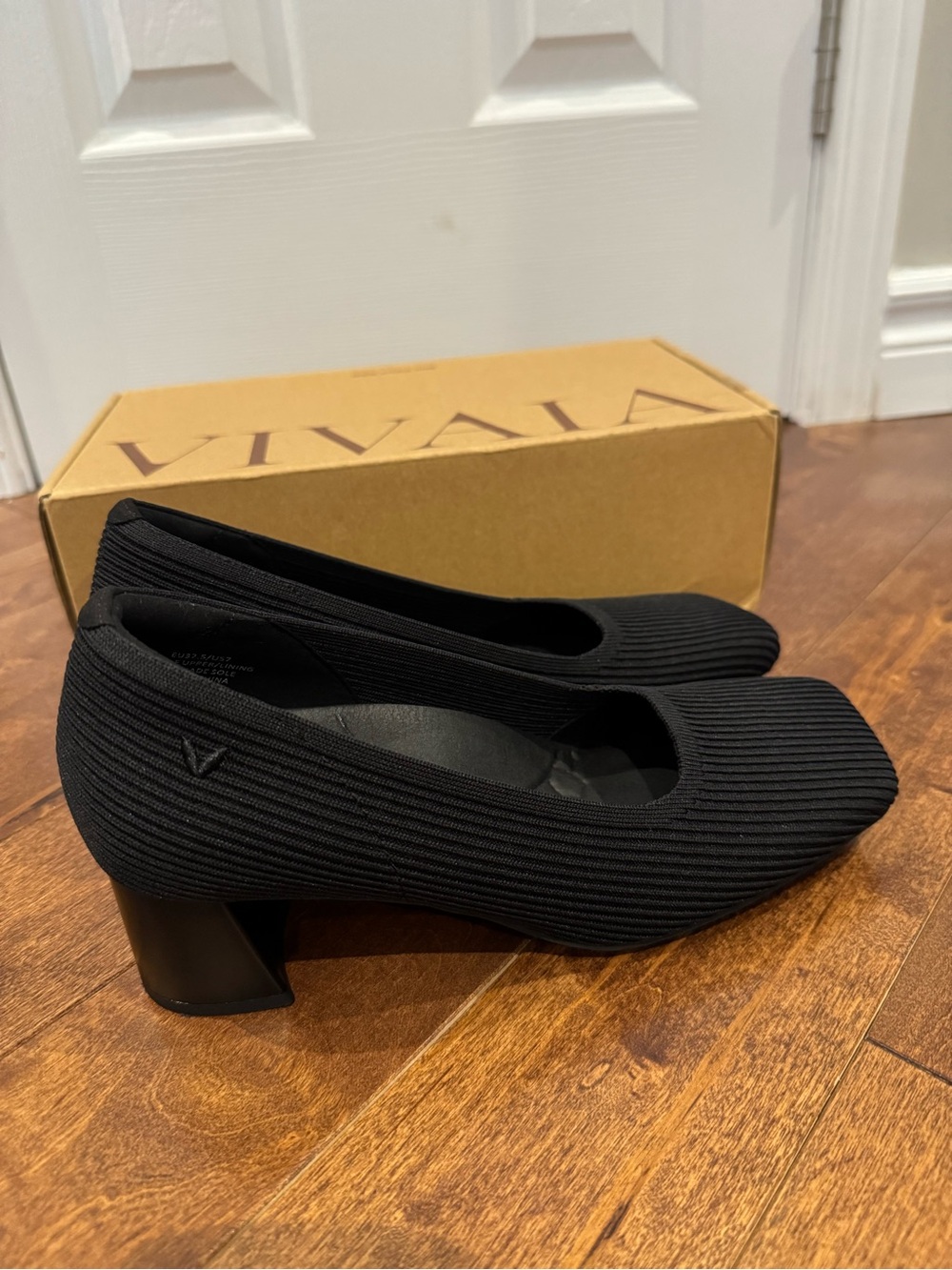 Vivaia Square Toe Chunky Heels